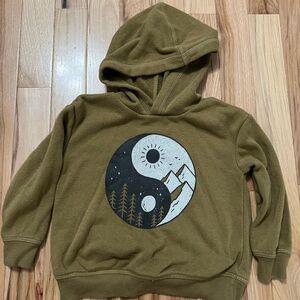 Olive Green Graphic Hoodie